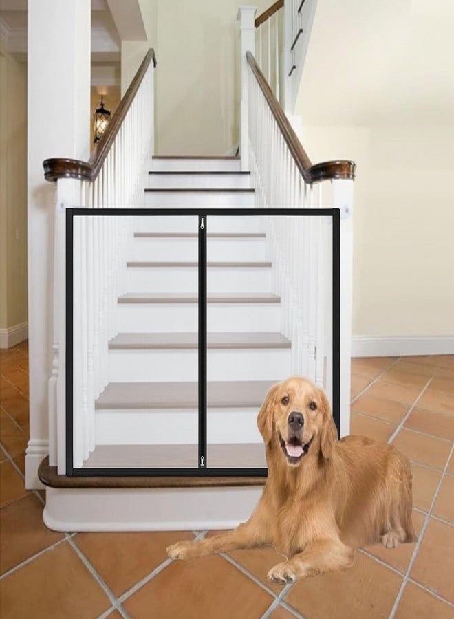 BrightRow 32" H x 44" W Dog Screen Mesh Gate Portable Puppy Safety Fence No Drilling Dog Gates Indoor Outdoor Pet Safety Guard Essentials for Stairs Doorways Deck Porch Hallways Patio - Image 4
